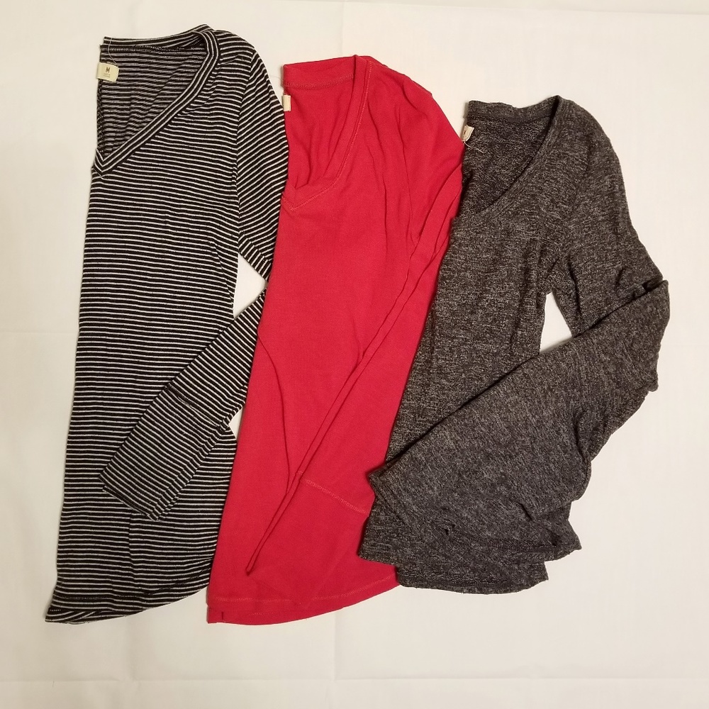 (3) Hollister Long Sleeve Shirts M FINAL PRICE